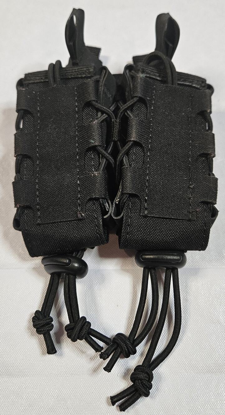 5.11 Tactical 56155 Double Pistol Mag Pouch Black MOLLE Bungee Cover